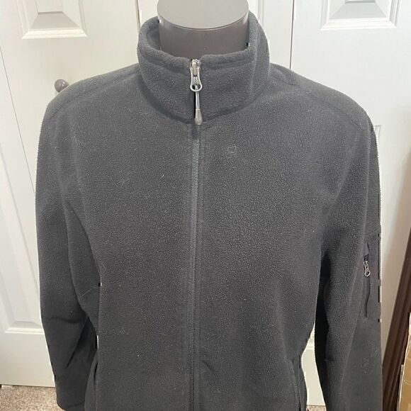 Eddie Bauer Womens Large Black Full ZIP Polyester Fleece Thick Jacket - Picture 1 of 5